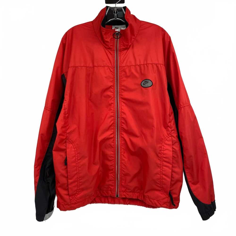 Nike Red Black Vintage Windbreaker Utility Jacket | Womens M